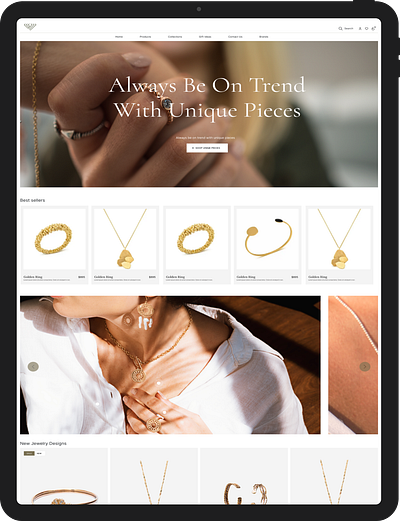 Jewelry Landing Page ui