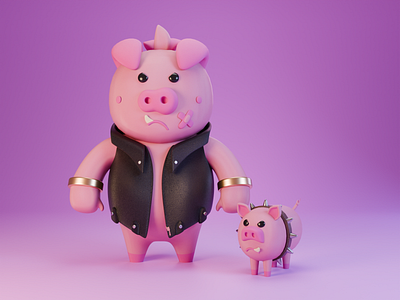 Bad Pig 3d blender characterdesign illustration