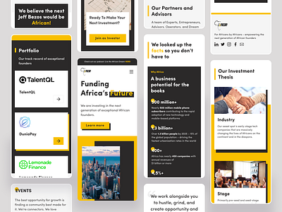 Venture Capital Mobile Responsive capital investment clean design design finance funding page funds landing page mobile mobile app mobile app design mobile responsive design responsive startup ui ux vc venture capital venture landig page