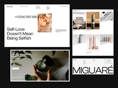 MIGUARÉ - Virtual Skin Consulting Website beautyness body care care clean consultant consulting cosmetic design health landing page make up professional services skin skin care skincare website swiss swiss design virtual web design website