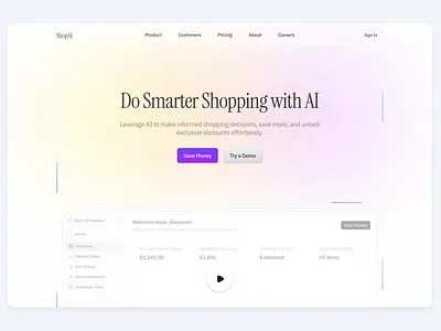 AI Hero Section dashboard design hero hero section saas ui ux web design website