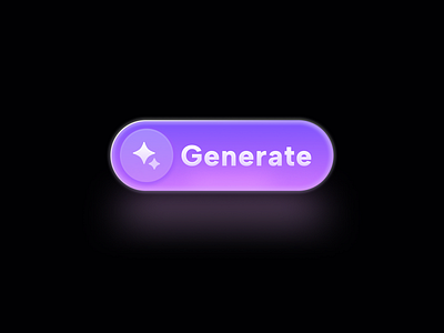 AI Generate Button animation app design buttons card design components dark mode darkui dashboard design elements figma glass ui gradience ios mobile design modern ui ui ui ux ux web widgets