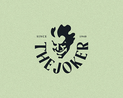 The Joker head logo batman branding comic film hero illustration joker logo mark movie super villain