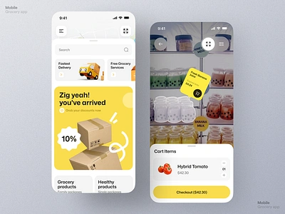 Grocery Mobile App app app design ecommerce food groceries grocery grocery app grocery application grocery store market mobile app products shop store ui uidesign uiux ux uxdesign vegetables