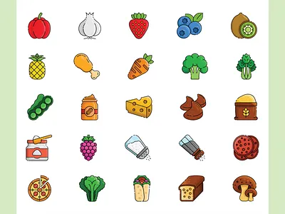 ICONS FOOD kitchen icons