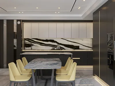 Mongolian luxury apartment 3d drawing furniture interior interior design kitchen rendering sketchup