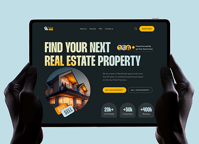 Real Estate | Landing Page UI Design | Orbix Studio agent airbnb app booking buy design landing page orbix studio product design property buy sell real estate real estate agency real estate website rent sell ui uiux ux web design website