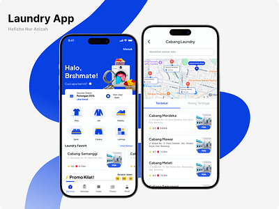 BRSH - Laundry Mobile App figma illustration laundry ui