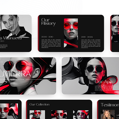 fashion brand minimalist presentation design ppt design