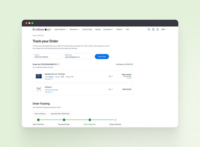 Track Your Order - eCommerce ecommerce evostore order tracking track your order