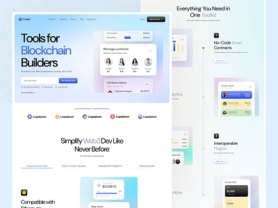 Web3 Developer Tools Code3 ai blockchain crypto landing page saas saas website solana token wallet web web design web3 web3 ai web3 tool web3 tools website