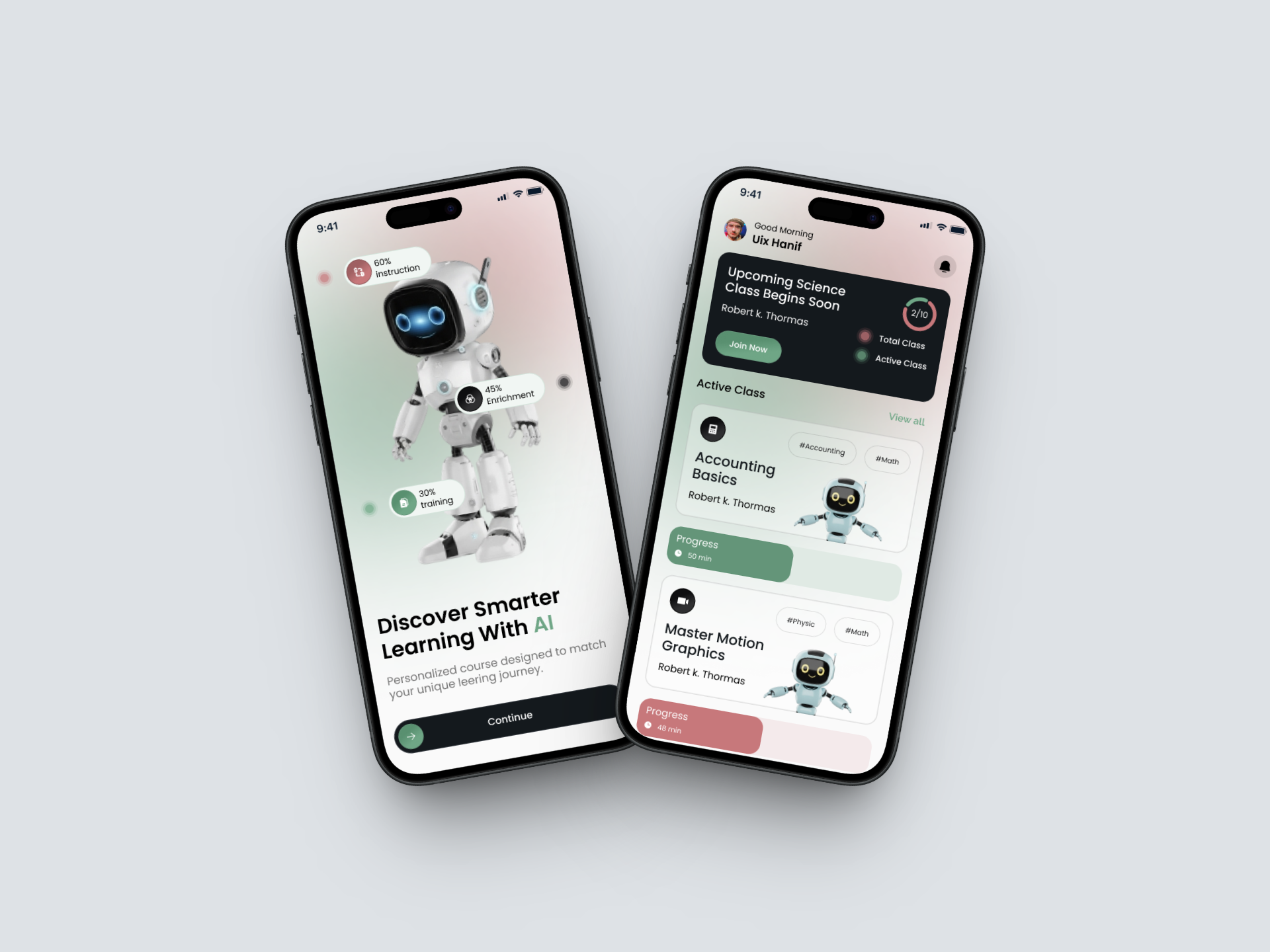 AI App ai ai app appdesign artificialintelligence cleanui darkmode edtech educationapp elearning figmadesign futuretech learningapp minimaldesign mobileappdesign robot