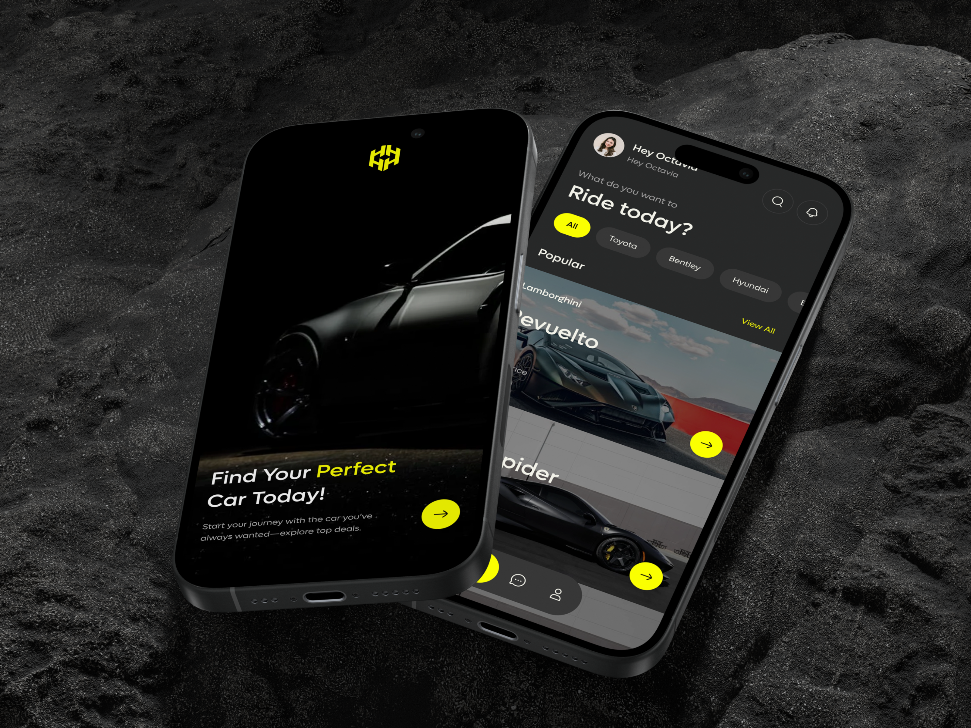 Example of Car Rental App Design 