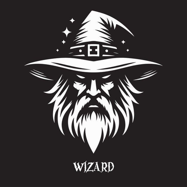 "Step into a world of magic and mystery with this wizard emblem! A symbol of wisdom, power, and ench