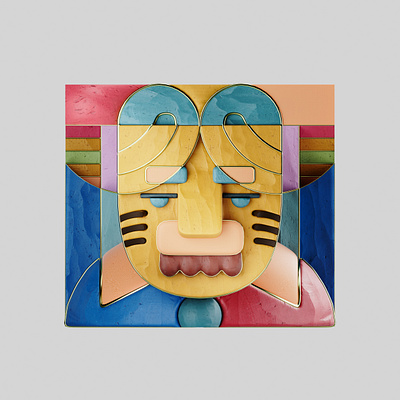 Lion 3d c4d illustration visual