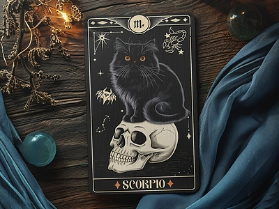 🦂✨ Scorpio Tarot Card Design ✨♏ Bold, mysterious, and transform cards cards game designer illustration logo scorpio tarot zodiac