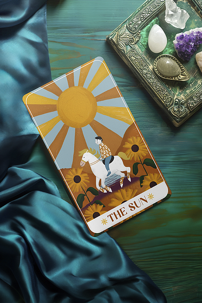 ☀️✨ The Sun Tarot Card Design ✨🌞 Radiating joy, positivity cads gaming cards designer light logo sun tarot