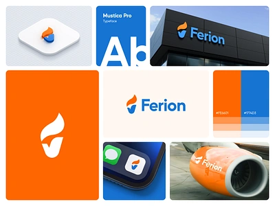 Ferion Logo Design | Airlines | Fuel Efficiency airlines brand design brand identity branding design fuel graphic design illustration logo logotype minimal simple