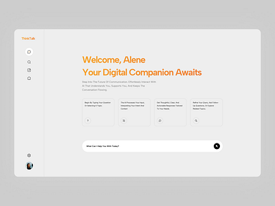 ThinkTalk - Chat Screen chatscreen dribbble productdesign shots ui uiuxdesign ux webdesign