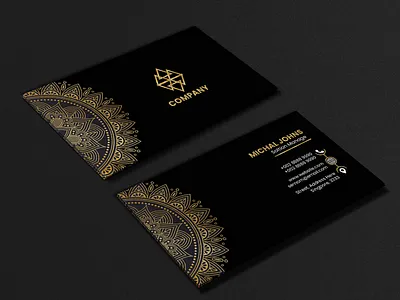 Luxury Business Card Design(Unused) brand branding business card card corporate design creative design graphic design grapics id card logo luxury mandala new stationery trend typography ui vector visiting card
