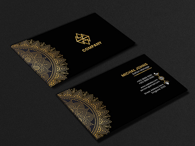 Luxury Business Card Design(Unused) brand branding business card card corporate design creative design graphic design grapics id card logo luxury mandala new stationery trend typography ui vector visiting card