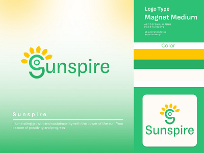 Sunspire Logo Design branding bright and bold logo bright future creative solar logo eco friendly green energy green energy logo growth innovation innovative logo concept logo logo design minimalist logo design nature inspired positivity renewable energy rowth focused logo solar power sun inspired branding sustainability