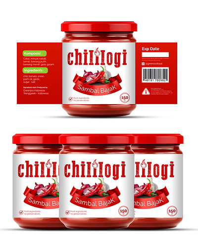 chili label design branding design graphic design label packaging