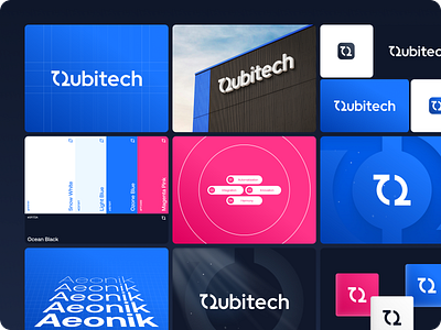 Qubitech – A Modern and Cohesive Brand Identity brand book brand guidelines brand visual branding logo logotype typography visual identity