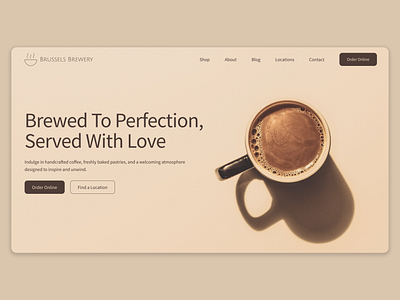 Cafe Branding and Website brand design branding brown cafe coffee coffee shop coffeeshop dark theme food and drink landing page restaurant ui ui design uiux ux ux design uxui visual identity web design website