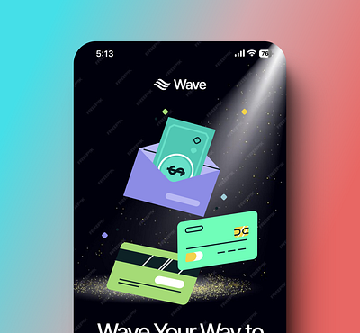 Wave/Finance mobile app ux ui finance financial mobile app money saving transfer app ui ux ui wallet wave