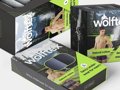 wolftex man packaging design graphic design label packaging