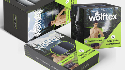 wolftex man packaging design graphic design label packaging