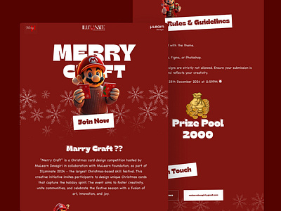 Merry Craft - Online Christmas card competitions. animation ui