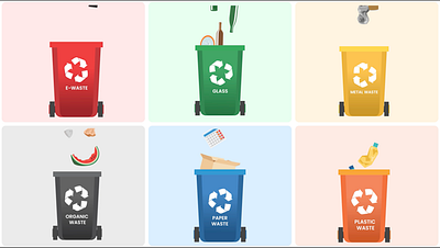 Trash Can & Recycle Waste Lottie Animation Pack animation design e waste recycle illustration illustration animation illustrations lottie animation motion graphics organic waste recycle animation paper waste plastic waste recycle recycling svg animation trash can animation ui ui design wast recycling waste recycle