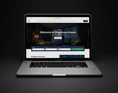 Silvermoon Haven - Landing Page UI/UX Design design figma haven high fidelity hotel landing page light mode minimalist mockup reservation ui design uiux user experience user interface web design website