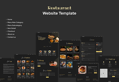 Restaurant Website Design Template design e commerce website landing page design responsive design ui web design website website design