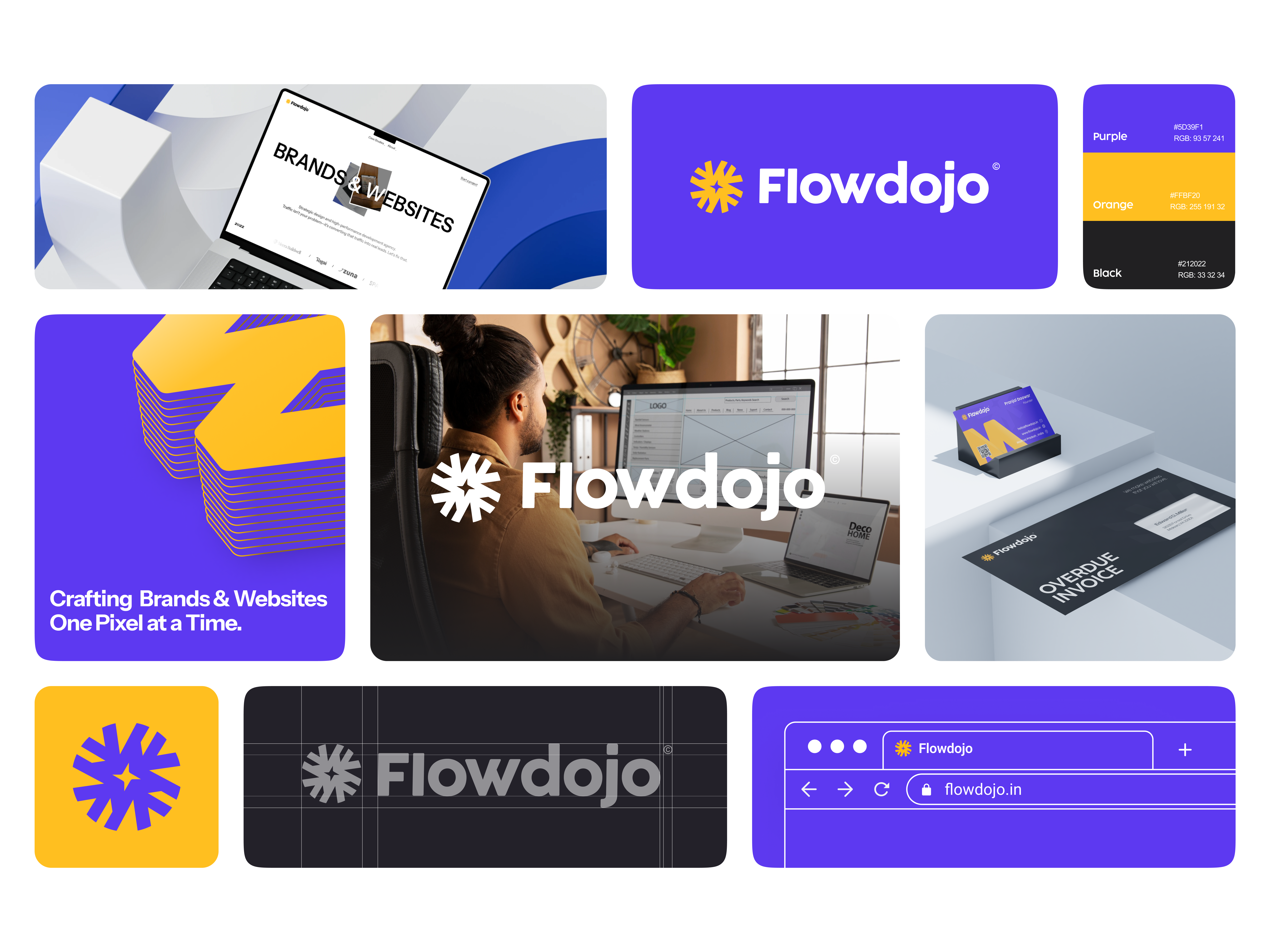 Flowdojo Rebranding 2025 branding design graphic design logo motion graphics typography ui vector website