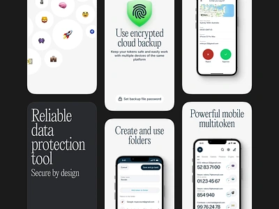 Protectimus Mobile App animation app che interaction ios mobile motion oath otp protection screens secure token valery che