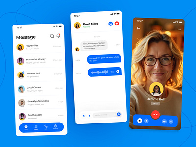 Chat - Mobile App UI Design app branding chat chat app chat app prototype design chat app templates mobile app mobile messaging app ui ui ui ux