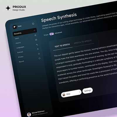 AI Speech Synthesis aispeech dribble figma virtualassistant voicetech