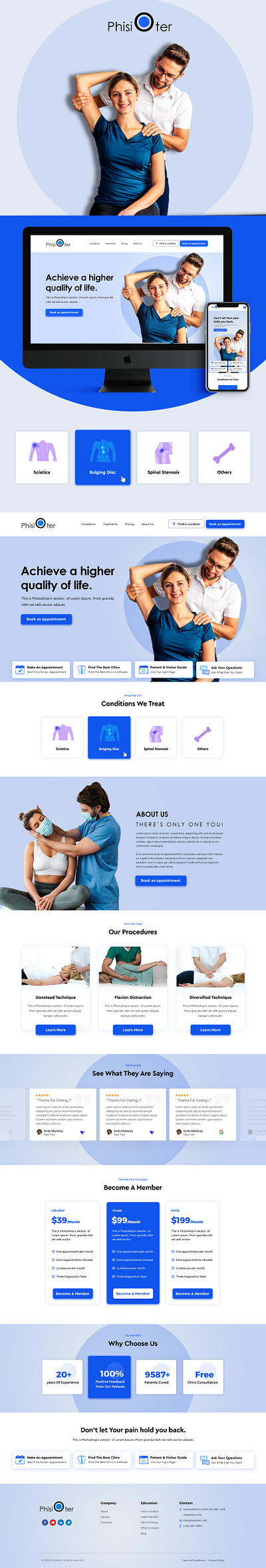 website design for chiropractor chiropractor design graphic design healthcare website