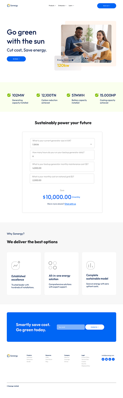 Sonergy - Solar Energy Concept design ui ux