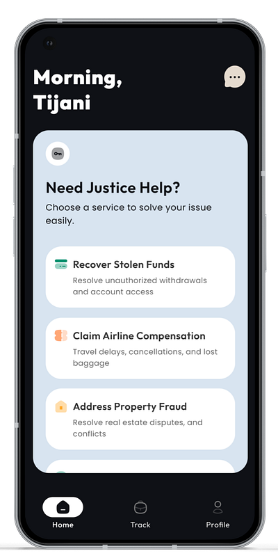 Justice App - Concept design ui ux