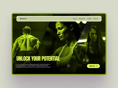 Gym hero explorations gym ui hero section ui design