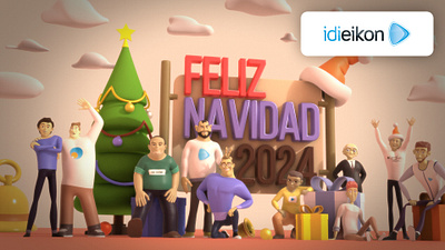 Feliz Navidad 2024 3d animation blender character christmas modeling