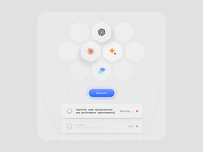 AI Generation – Bento Pro illustration minimal ui design