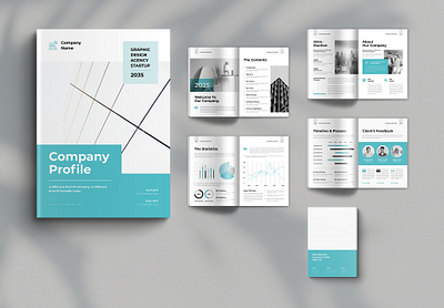 Company Profile Brochure Template a4 agency annual report branding brochure business company brochure company profile design graphic design layout minimal print