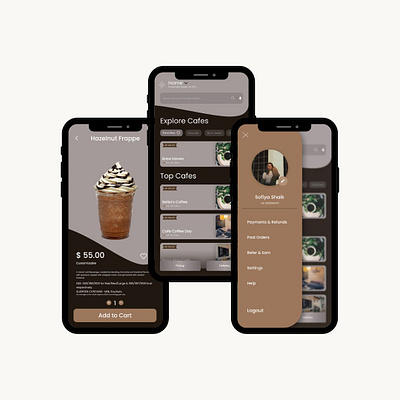 Coffee Pickup & Delivery App Ui app branding design graphic design illustration typography ui ui ux ux