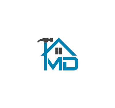 MD HOME logo design editable graphic design illustrator logo vector