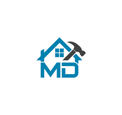 HOME CONSTRUCTION (MD) icon design editable graphic design illustration illustrator logo vector